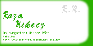 roza mikecz business card