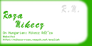 roza mikecz business card